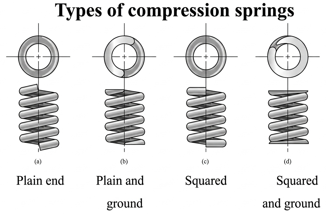 Spring End Type Comparison Figure